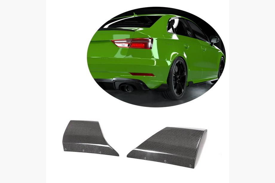 Audi A3 2012–2020 Karbonové nástavce zadního nárazníku Flap (pro RS3 Sedan 2017-2019) Image