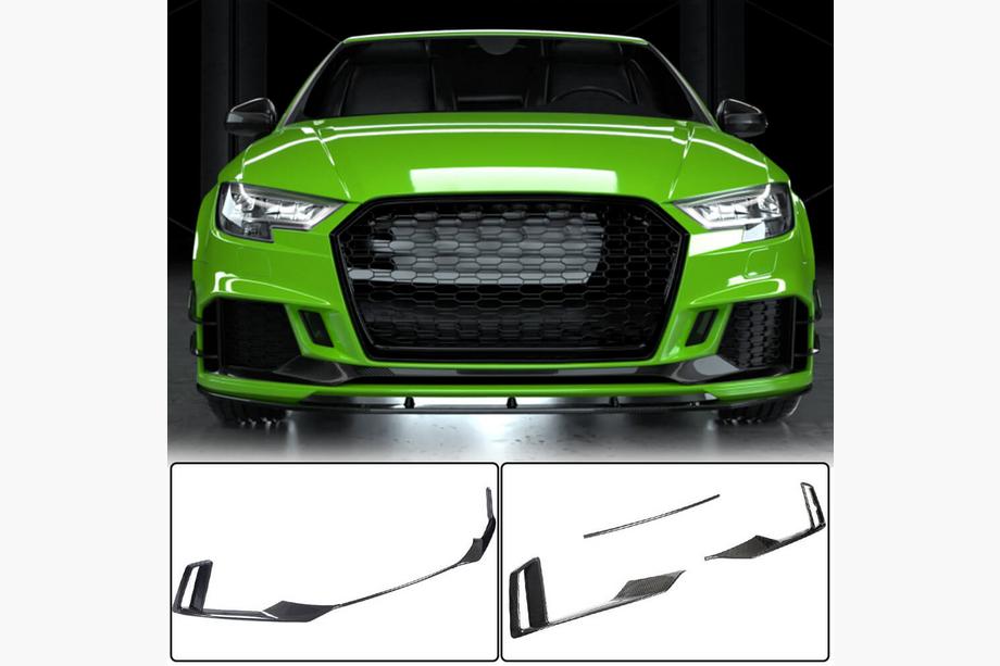Audi A3 2012–2020 Lip spoiler předního nárazníku V1 (pro RS3 Sedan 2017-2020, karbon) Image