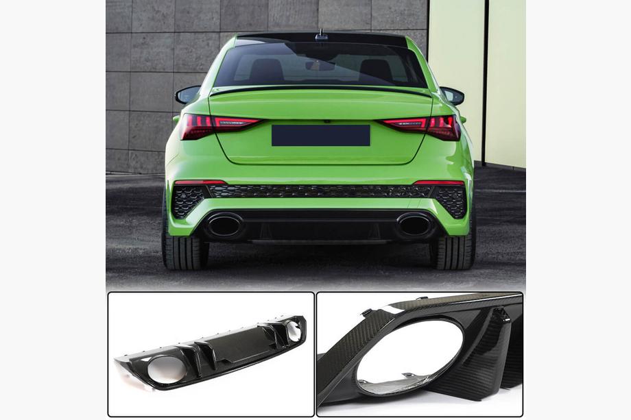 Audi A3 2020– Difuzor zadního nárazníku pro RS Sedan (karbon) Image