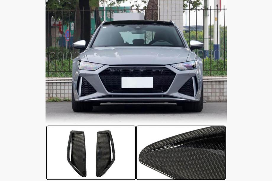 Audi A6 C8 2018–2025 Nástavce předního nárazníku (pro RS6, karbon) Image