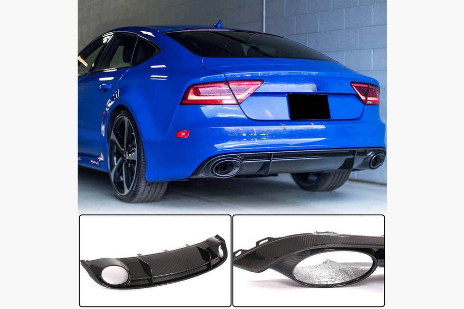 Audi A7 2010–2018 Zadní difuzor nárazníku (karbon) Image