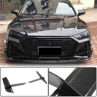 Kryty ventilačních otvorů předního nárazníku V1 (pro RS7 2018-2022, suchý karbon) fotografie 1