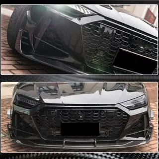 Kryty ventilačních otvorů předního nárazníku V1 (pro RS7 2018-2022, suchý karbon) fotografie 4