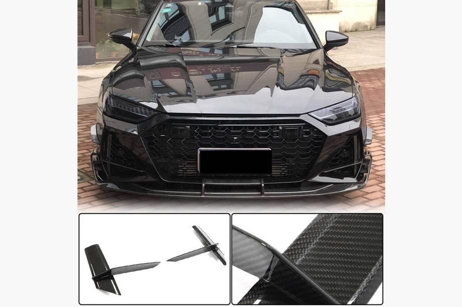 Audi A7 2018– Kryty ventilačních otvorů předního nárazníku V1 (pro RS7 2018-2022, suchý karbon) Image