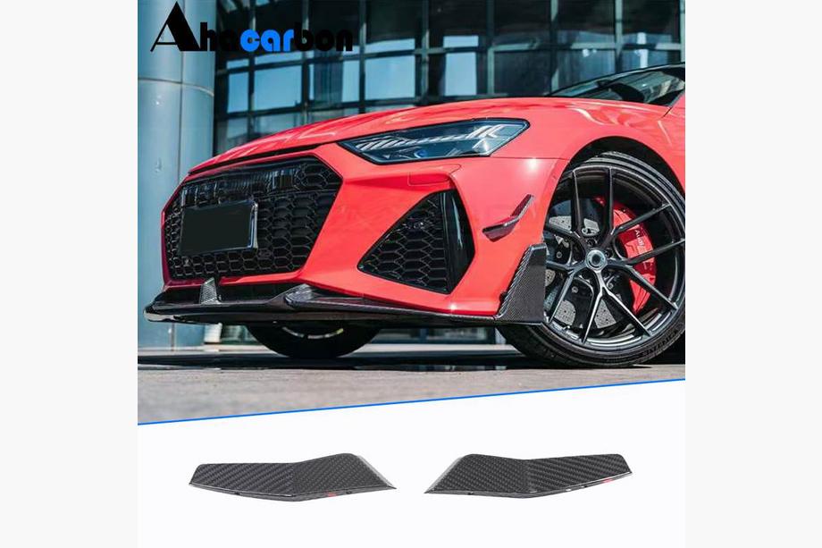 Audi A7 2018– Kryty ventilačních otvorů předního nárazníku V2 (pro RS7 2018-2022, suchý karbon) Image