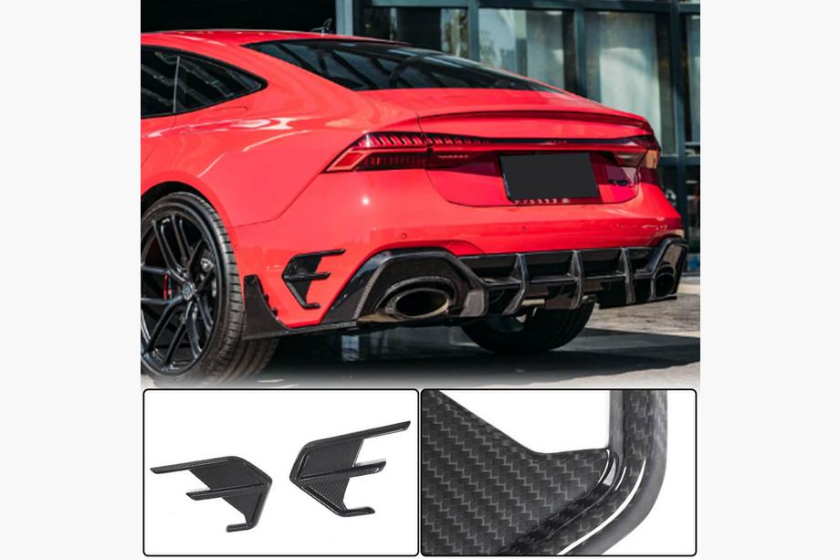 Audi A7 2018– Kryty ventilačních otvorů zadního nárazníku (pro RS7 2018-2022, suchý karbon) Image