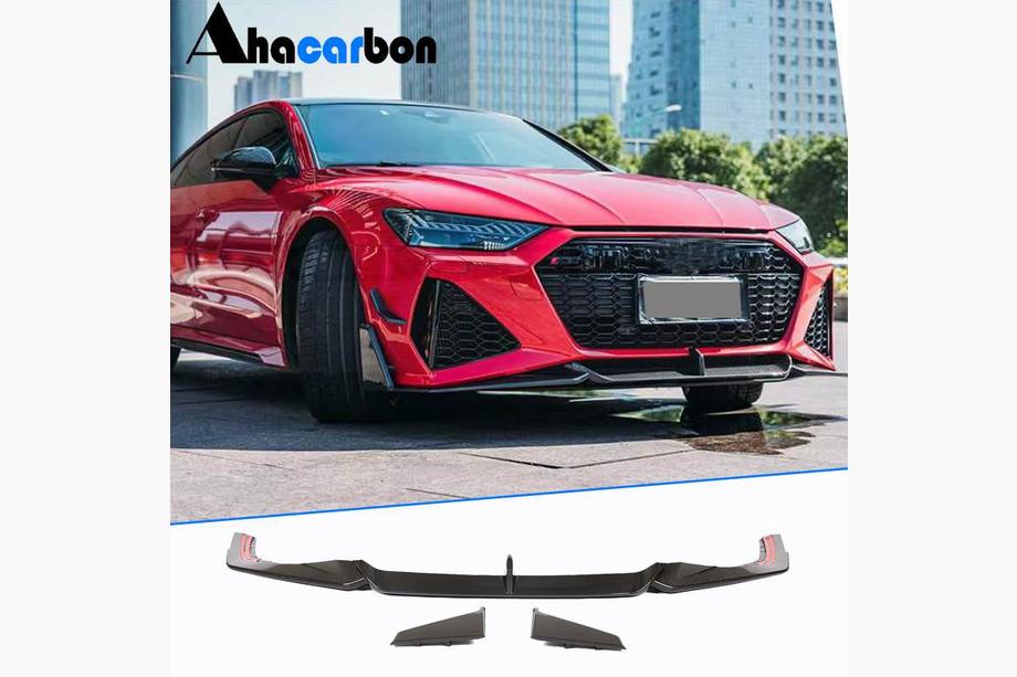Audi A7 2018– Lip spoiler na přední nárazník Lip V2 (pro RS7, suchý karbon) Image