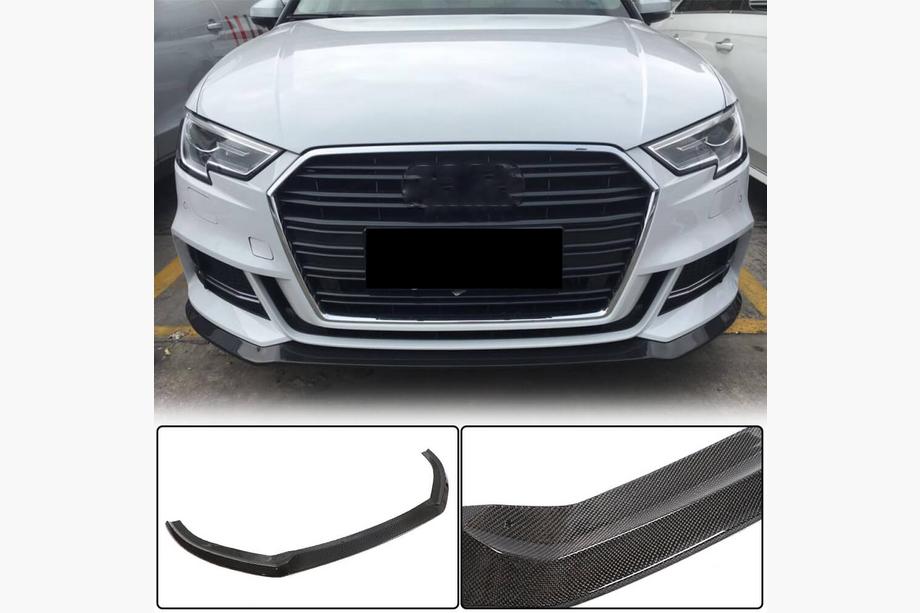 Audi A3 2012–2020 Nástavec předního nárazníku Lip V5 (pro S-Line Sedan 2017-2020, karbon) Image