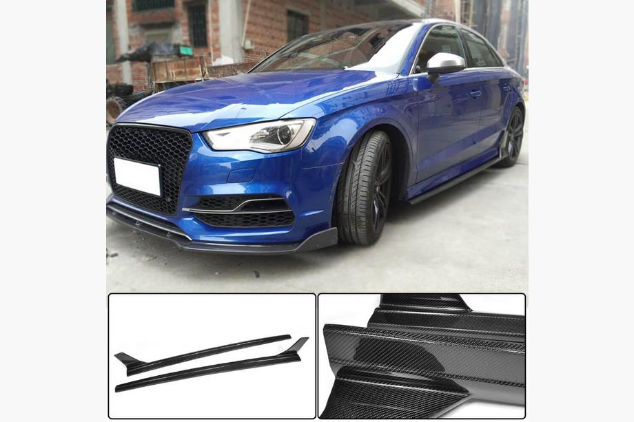 Audi A3 2012–2020 Boční prahy V4 (pro S-Line Sedan, karbon) Image