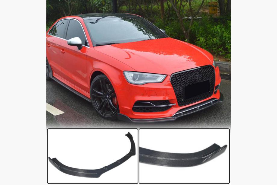 Audi A3 2012–2020 Lip spoiler předního nárazníku V3 (pro S-Line Sedan 2012-2016, karbon) Image
