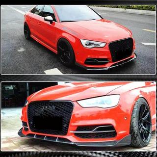 Přední lip nástavec nárazníku V2 (pro S-Line Sedan 2012-2016, karbon) Audi A3 2012–2020 fotografie 4