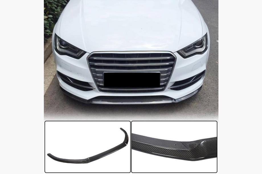 Audi A3 2012–2020 Lip spoiler na přední nárazník Lip V1 (pro S-Line Sedan 2012-2016, karbon) Image