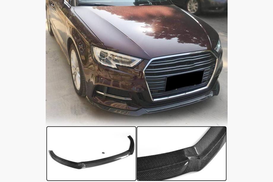 Audi A3 2012–2020 Přední lip spoiler na nárazník Lip V1 (pro S-Line 2017-2020 HB, karbon) Image