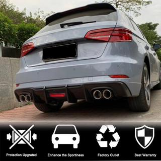 Difuzor zadního nárazníku V1 (pro S-Line HB 2017-2020, karbon) Audi A3 2012–2020 fotografie 2