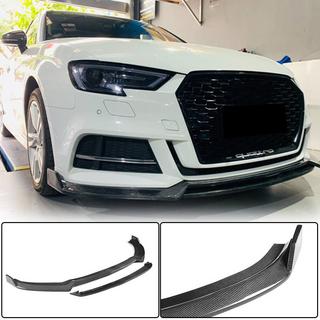 Lip spoiler předního nárazníku Lip V4 (pro S-Line Sedan 2017-2020, karbon) Audi A3 2012–2020 fotografie 1