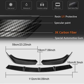 Přední lip spoiler nárazníku Lip V2 (pro S-Line Sedan 2017-2020, karbon) Audi A3 2012–2020 fotografie 4