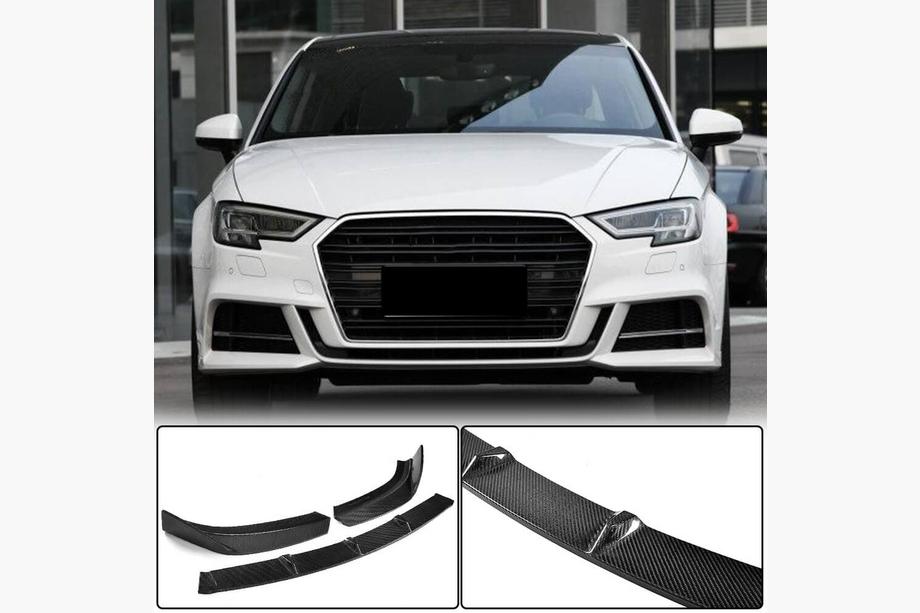 Audi A3 2012–2020 Přední lip spoiler nárazníku Lip V2 (pro S-Line Sedan 2017-2020, karbon) Image