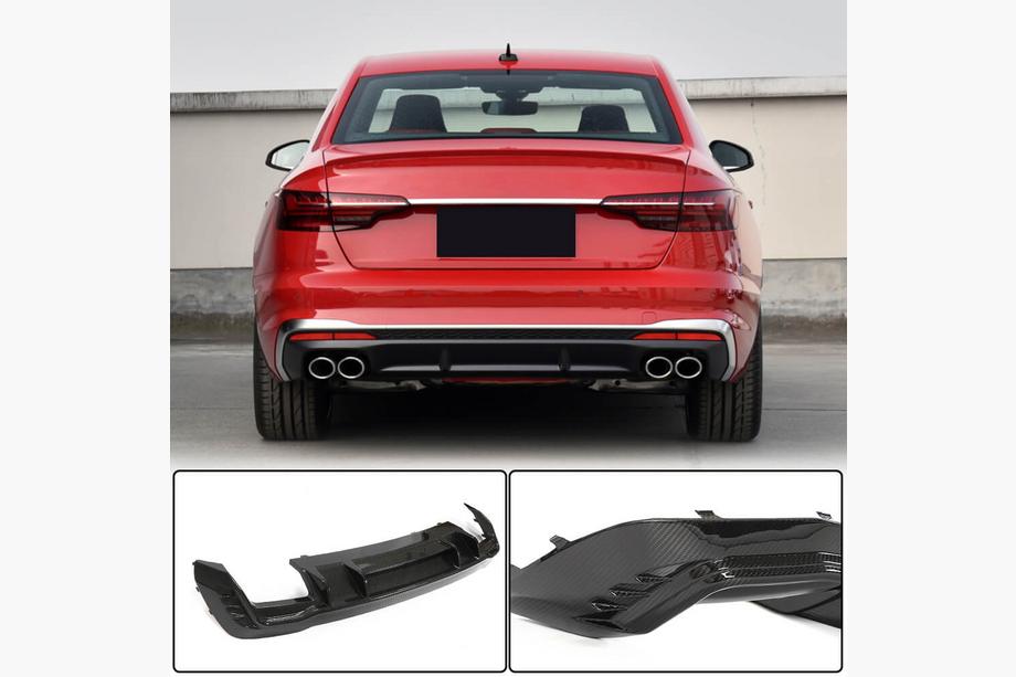 Audi A4 B10 2024– Difuzor zadního nárazníku V1 (pro S-Line, karbon) Image