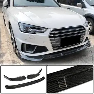 Přední lip spoiler na nárazník Lip V1 (pro S-Line Sedan 2015-2019, karbon) fotografie 1