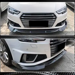 Přední lip spoiler na nárazník Lip V1 (pro S-Line Sedan 2015-2019, karbon) fotografie 3