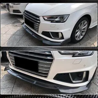 Přední lip spoiler na nárazník Lip V1 (pro S-Line Sedan 2015-2019, karbon) fotografie 4