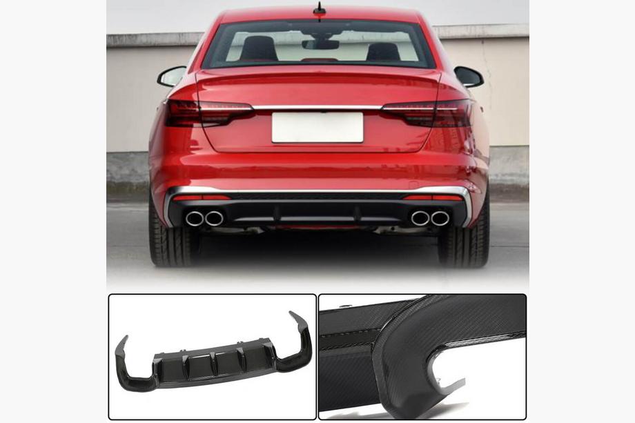 Audi A4 B10 2024– Difuzor zadního nárazníku V2 (pro S-Line, karbon) Image