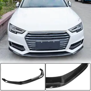 Přední lip spoiler nárazníku Lip V4 (pro S-Line Sedan 2015-2019, karbon) fotografie 1