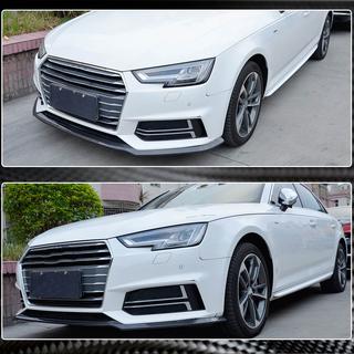 Přední lip spoiler nárazníku Lip V4 (pro S-Line Sedan 2015-2019, karbon) fotografie 3
