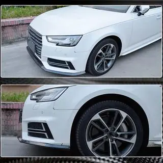 Přední lip spoiler nárazníku Lip V4 (pro S-Line Sedan 2015-2019, karbon) fotografie 4