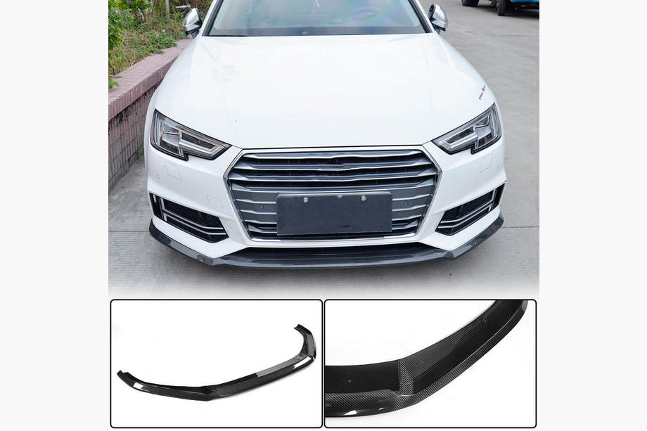 Audi A4 B9 2015–2024 Přední lip spoiler nárazníku Lip V4 (pro S-Line Sedan 2015-2019, karbon) Image