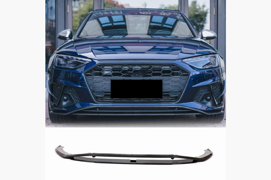 Audi A4 B9 2015–2024 Lip spoiler předního nárazníku Lip V2 (pro S-Line Sedan 2019-2024, karbon) Image