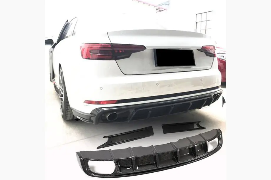 Audi A4 B9 2015–2024 Difuzor zadního nárazníku (pro S4 2017-2020, karbon) Image