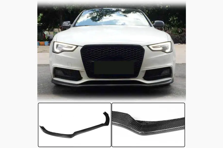 Audi A5 2007–2015 Lip spoiler předního nárazníku Lip V1 (pro S-Line 2012-2015, karbon) Image