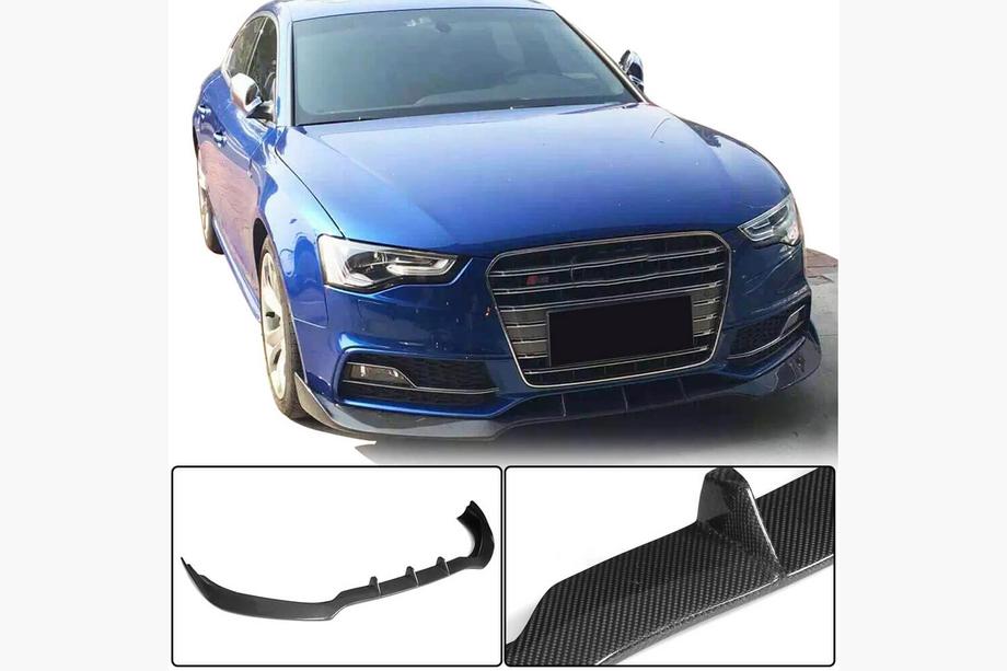 Audi A5 2007–2015 Lip spoiler na přední nárazník Lip V3 (pro S-Line 2012-2015, karbon) Image