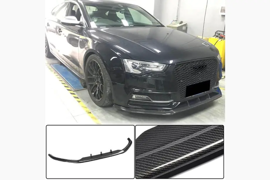 Audi A5 2007–2015 Přední lip spoiler Lip V4 (pro S-Line 2012-2015, karbon) Image