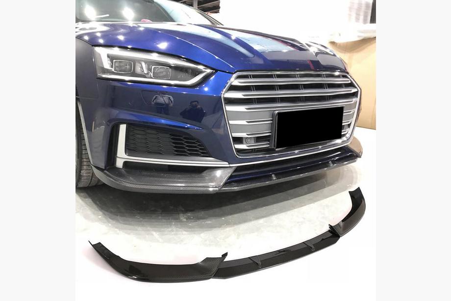 Audi A5 2016–2025 Lip spoiler předního nárazníku (pro S-Line kupé/kabriolet 2016-2020, karbon) Image