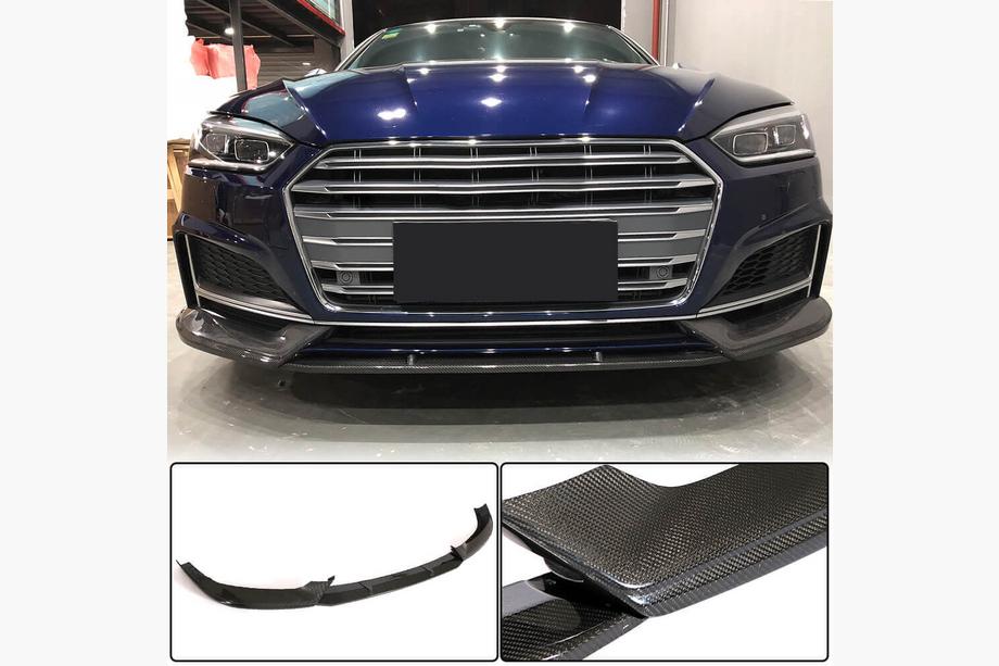 Audi A5 2016–2025 Lip spoiler předního nárazníku (pro S-Line kupé/kabriolet 2016-2020, karbon) Fotografie 2