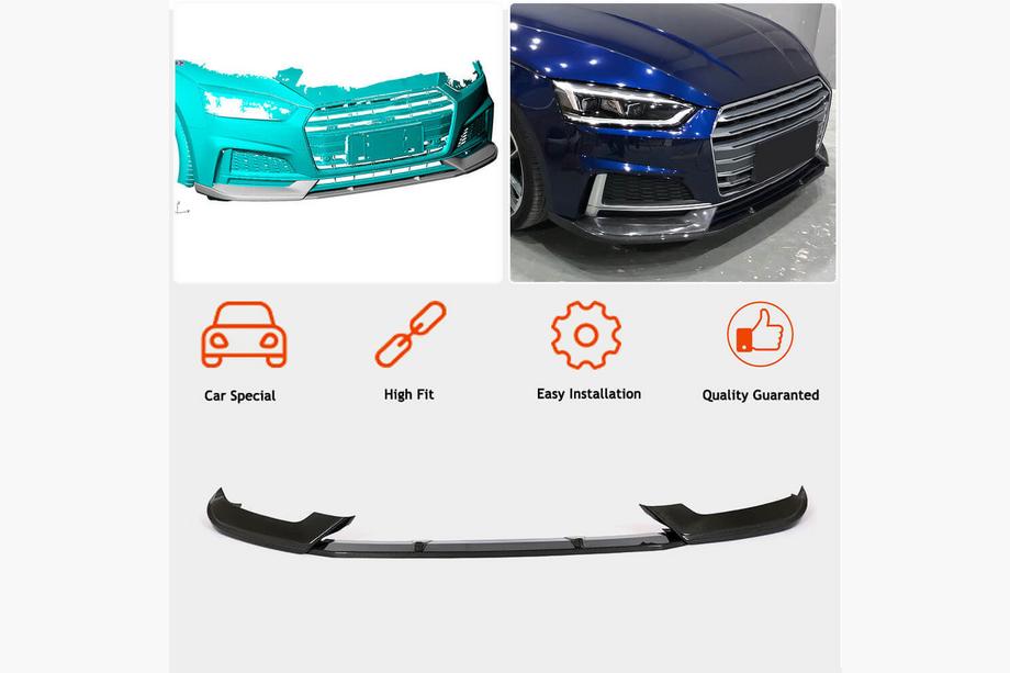 Audi A5 2016–2025 Lip spoiler předního nárazníku (pro S-Line kupé/kabriolet 2016-2020, karbon) Fotografie 3