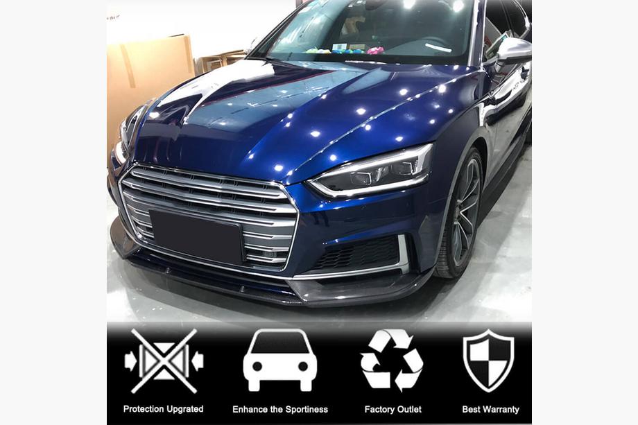 Audi A5 2016–2025 Lip spoiler předního nárazníku (pro S-Line kupé/kabriolet 2016-2020, karbon) Fotografie 4