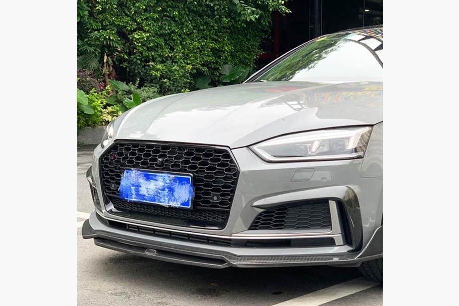 Audi A5 2016–2025 Přední lip spoiler Lip V2 (pro S-Line 2021-2025, karbon) Image