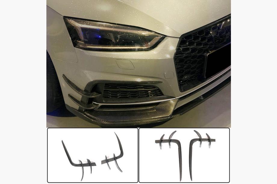 Audi A5 2016–2025 Nástavce na přední nárazník Flap V2 (pro S-Line 2016-2020, karbon) Image