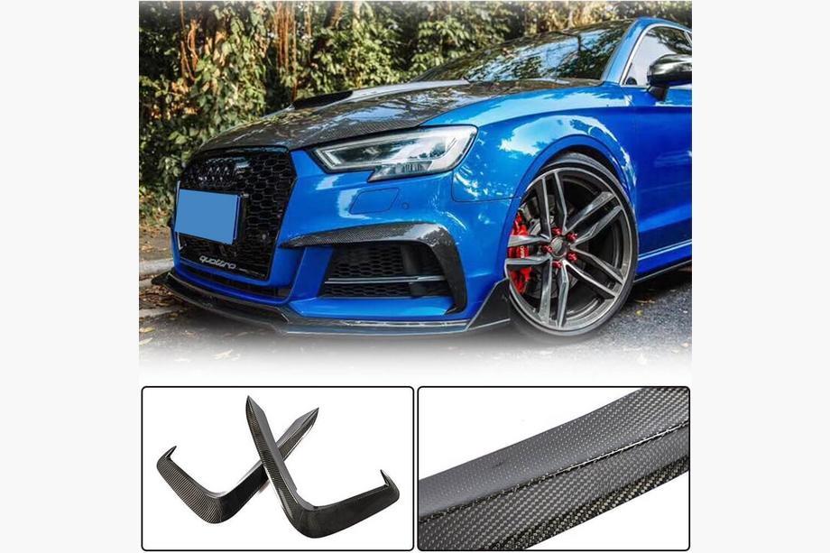 Audi A5 2016–2025 Nástavce na přední nárazník Flap V1 (pro S-Line 2016-2020, karbon) Fotografie 2