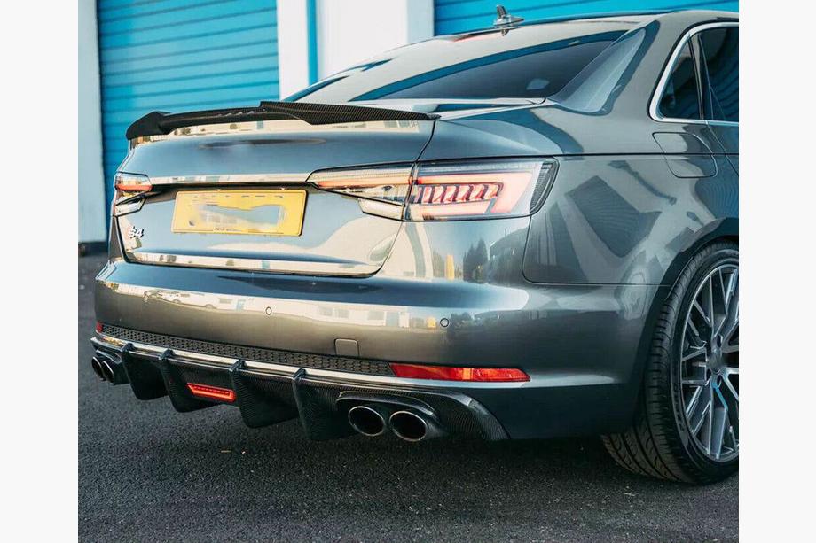 Audi A5 2016–2025 Difuzor zadního nárazníku V1 (pro S-Line 2016-2020, karbon) Fotografie 8