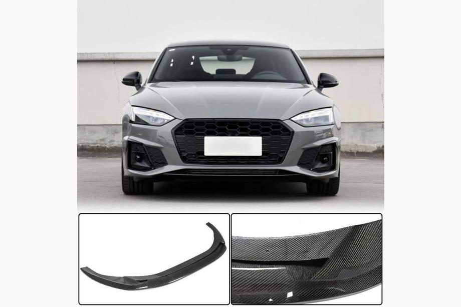 Audi A5 2016–2025 Přední lip spoiler Lip V3 (pro S-Line 2021-2025, karbon) Image