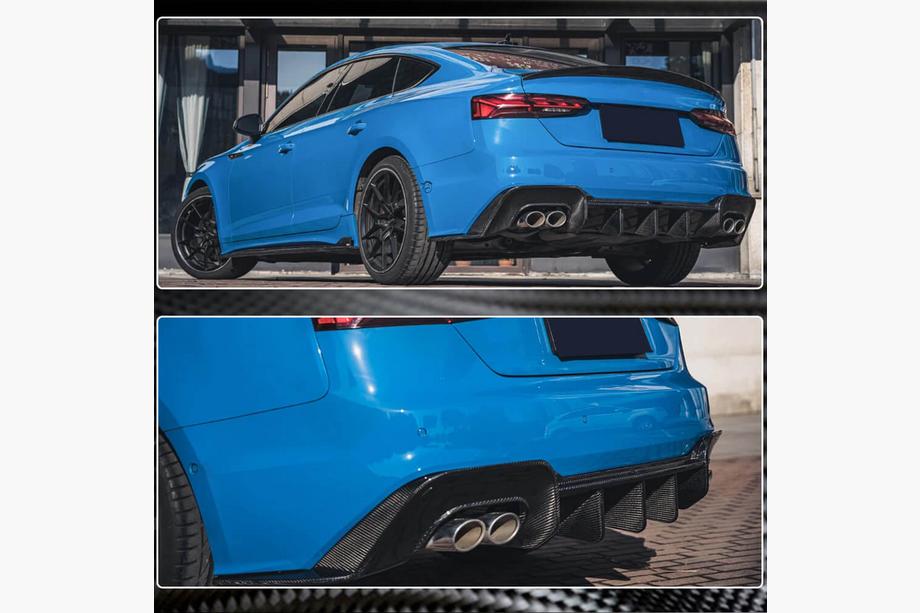 Audi A5 2016–2025 Zadní difuzor nárazníku (karbon) V2 Fotografie 4
