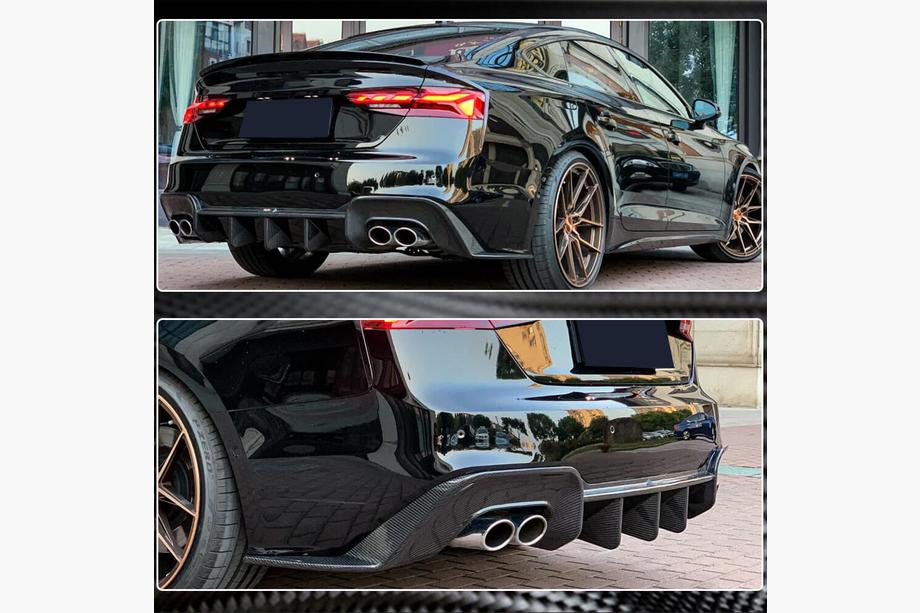 Audi A5 2016–2025 Zadní difuzor nárazníku (karbon) V2 Fotografie 5