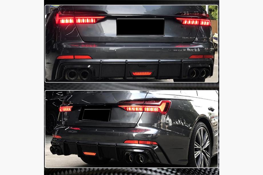 Audi A6 C7 2011–2017 Karbonový difuzor zadního nárazníku (pro S-Line 2014-2018) Image