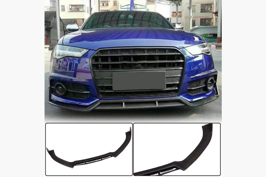 Audi A6 C7 2011–2017 Karbonový lip spoiler předního nárazníku V1 (pro S-Line 2014-2018) Image