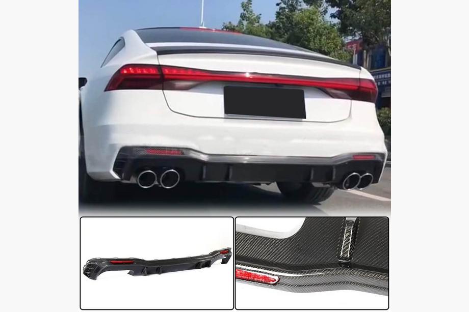 Audi A7 2018– Difuzor zadního nárazníku (pro S-Line 2018-2022, karbon) Image