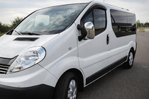 Renault Trafic 2001–2015 Chromové kryty zpětných zrcátek (2 ks) Chromovaný plast fotografie 1